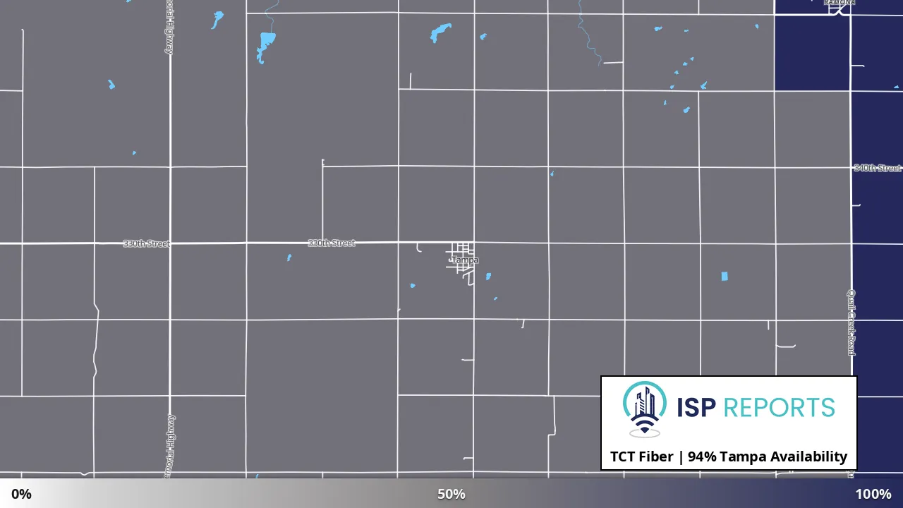 Tampa, KS map of internet availability
