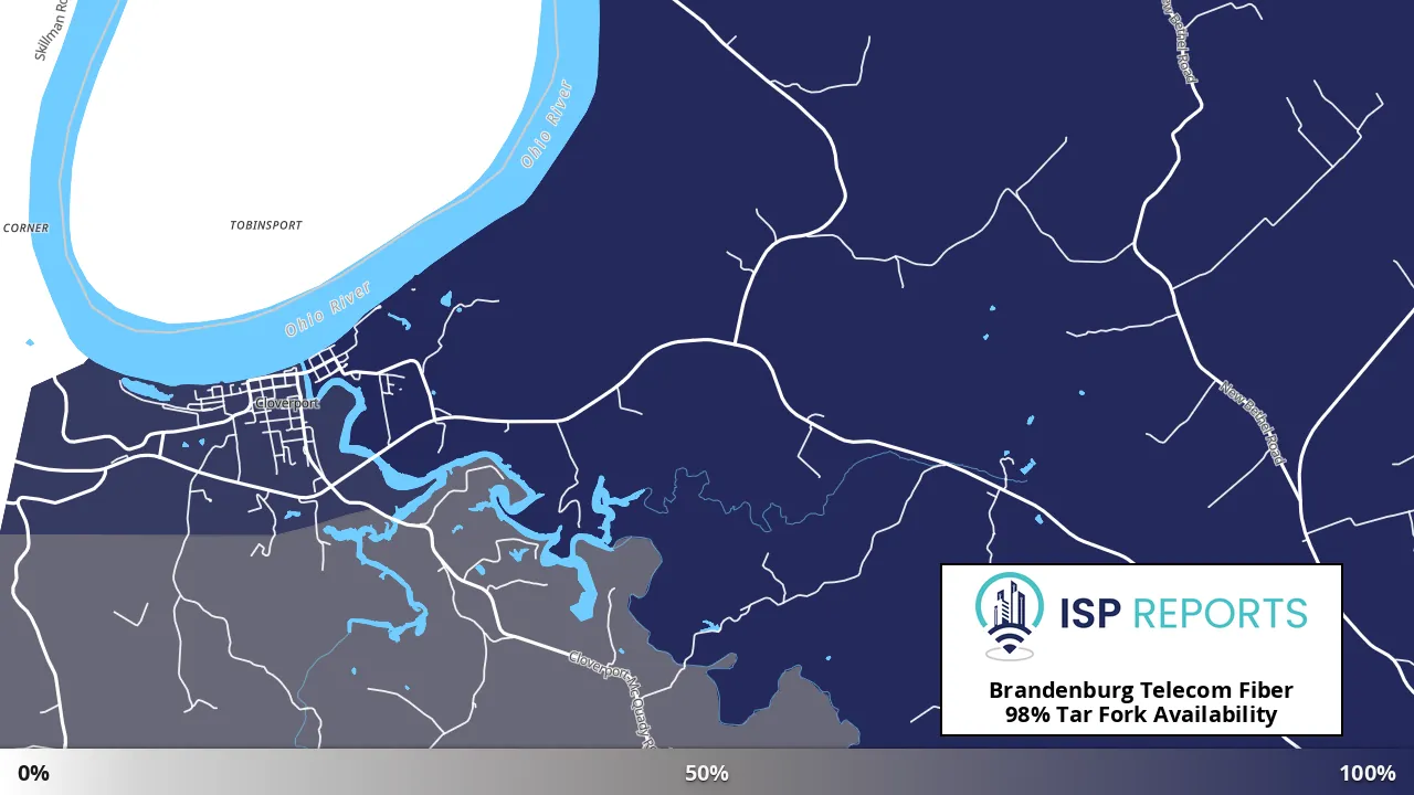 Tar Fork, KY map of internet availability