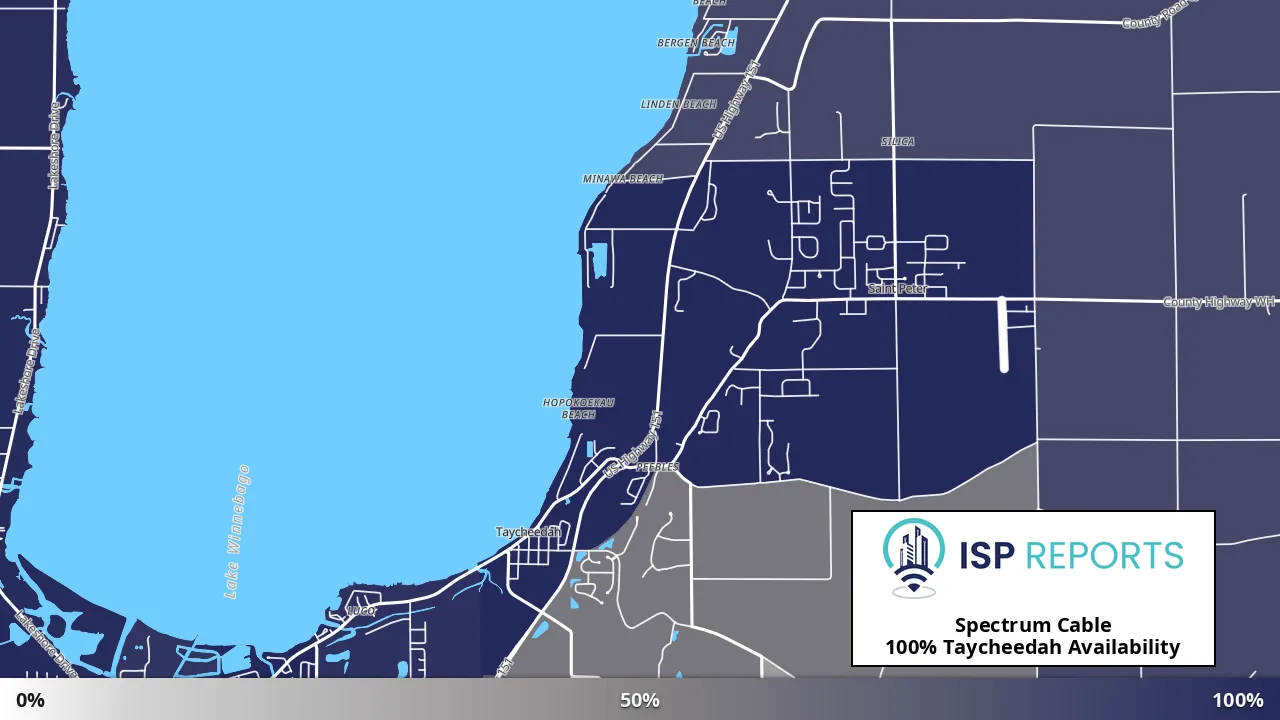 Taycheedah, WI map of internet availability