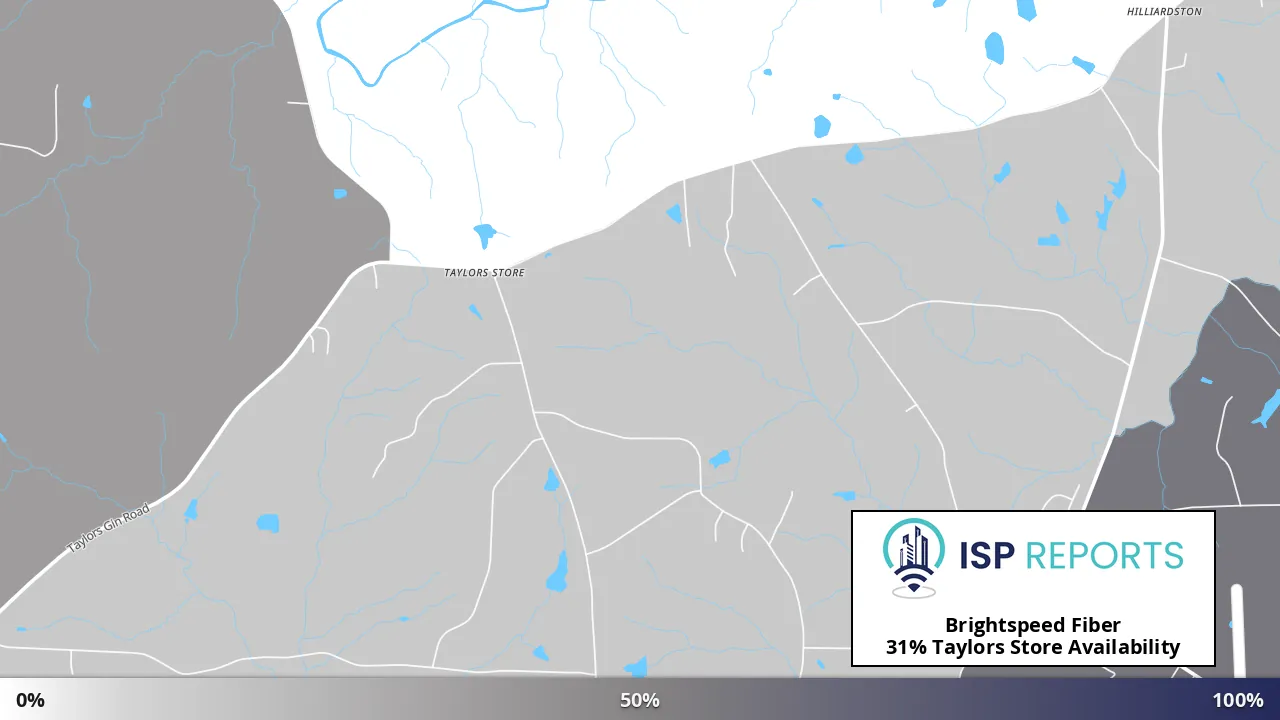 Taylors Store, NC map of internet availability