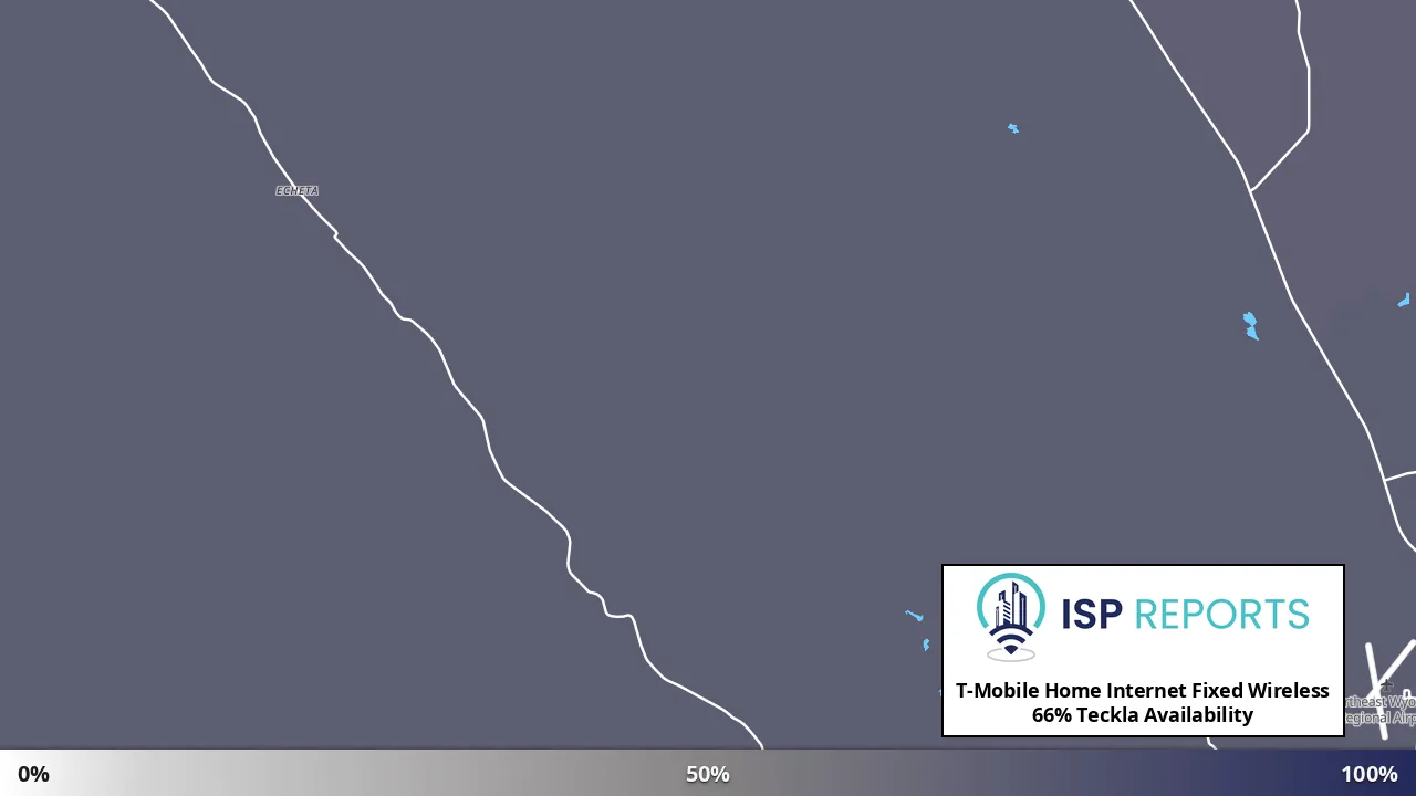 Teckla, WY map of internet availability