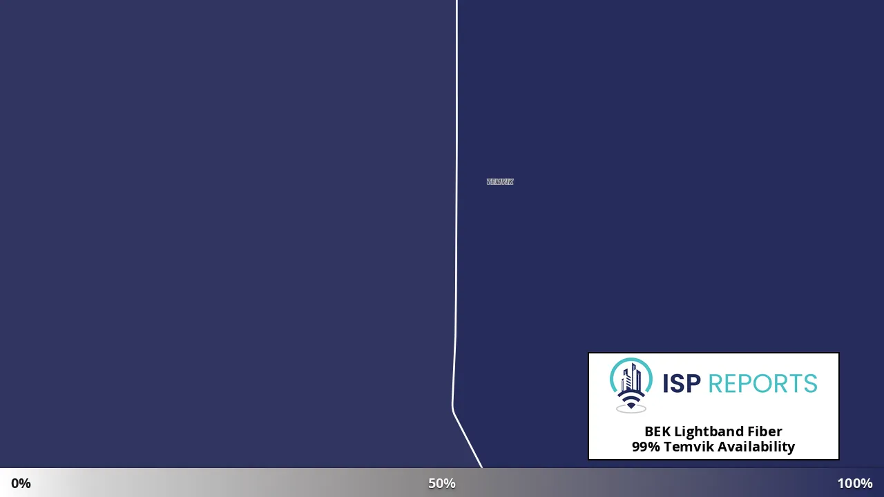 Temvik, ND map of internet availability