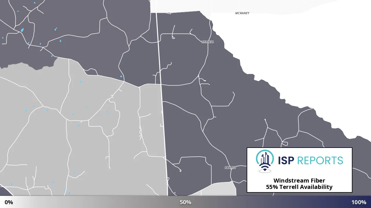 Terrell, MS map of internet availability