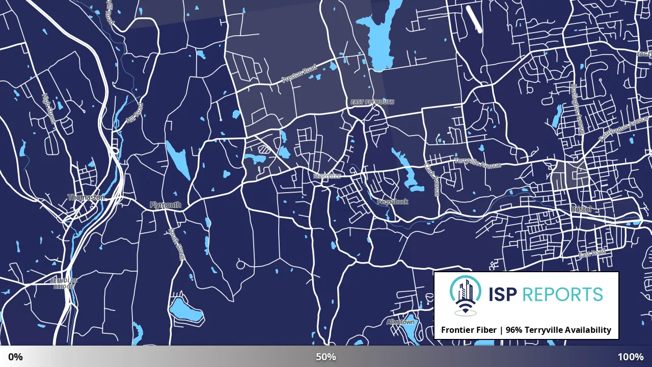 Terryville, CT map of internet availability