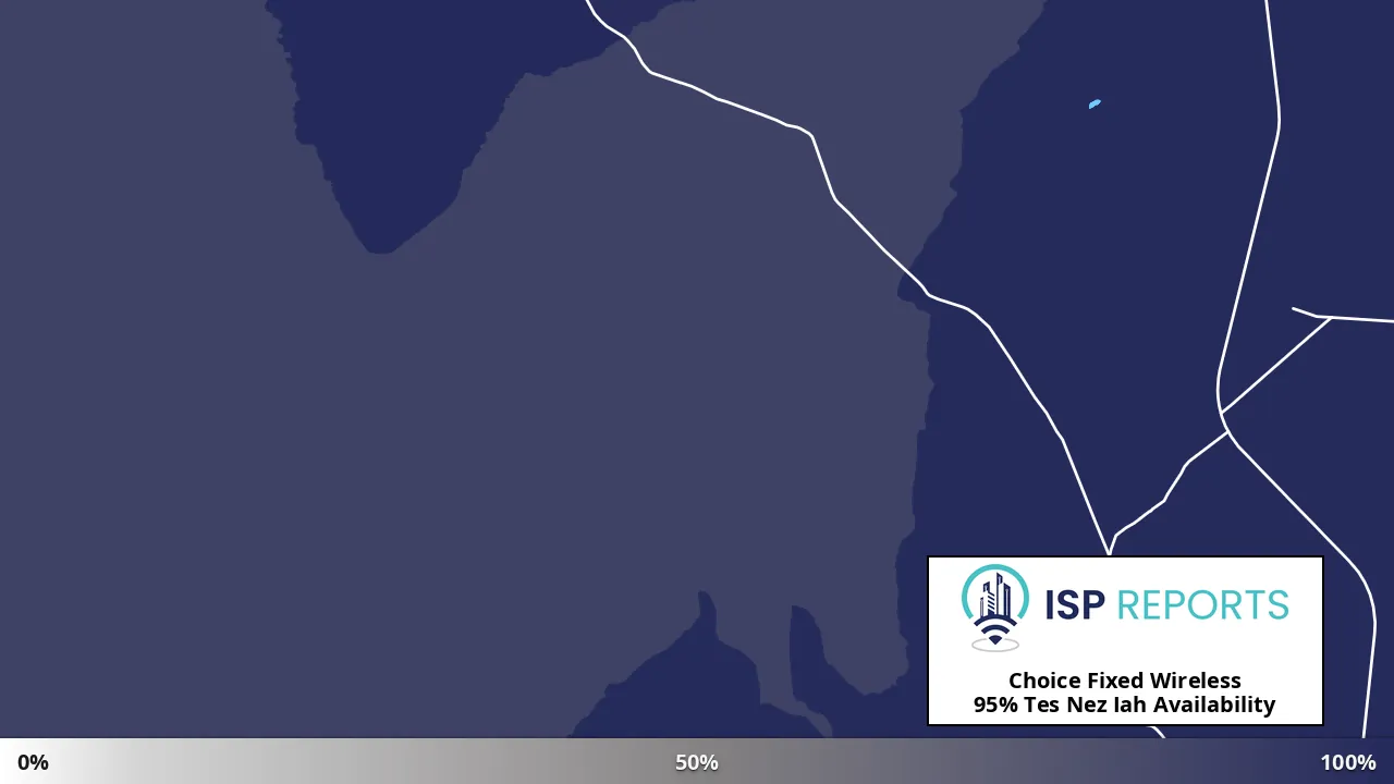 Tes Nez Iah, AZ map of internet availability