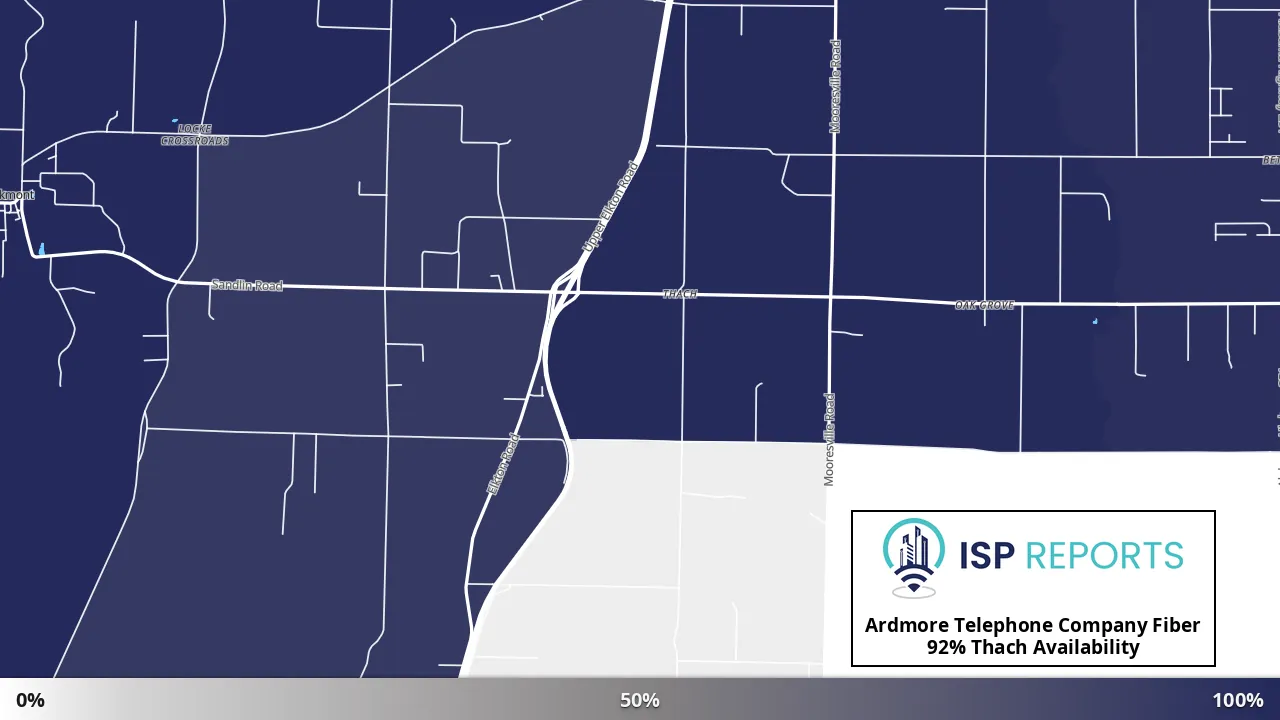 Thach, AL map of internet availability