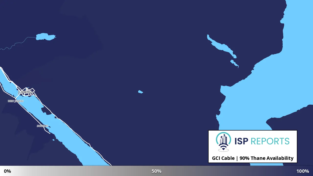 Thane, AK map of internet availability