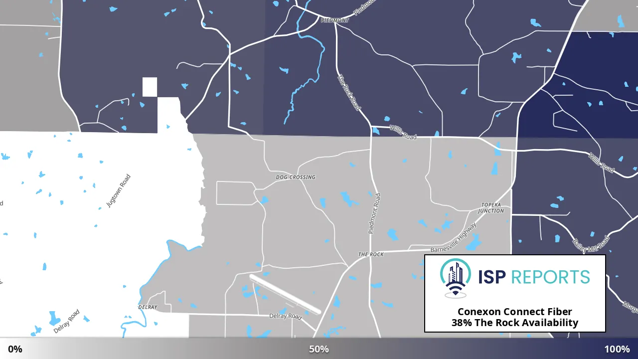 The Rock, GA map of internet availability