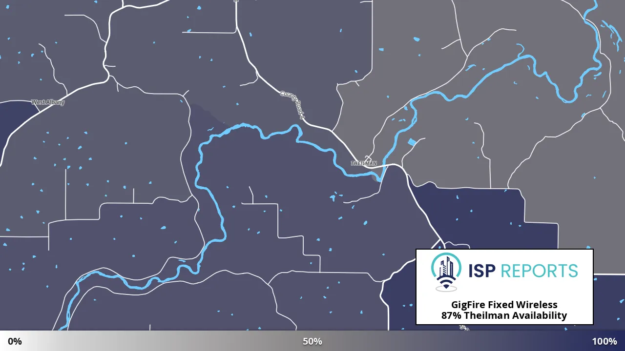 Theilman, MN map of internet availability