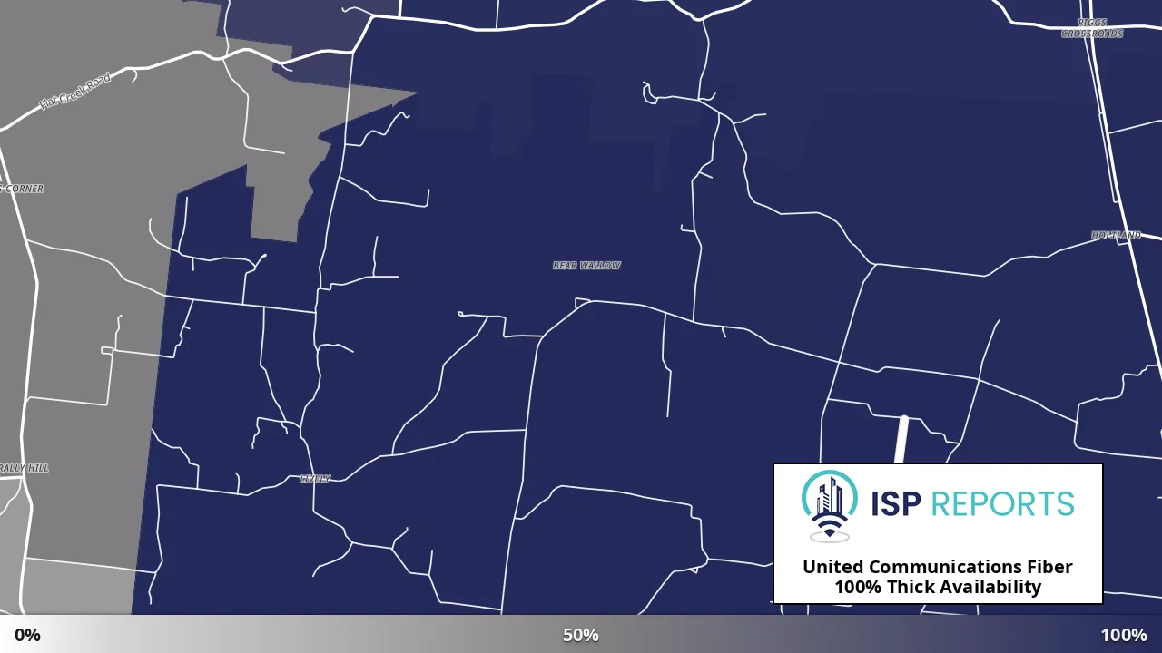 Thick, TN map of internet availability
