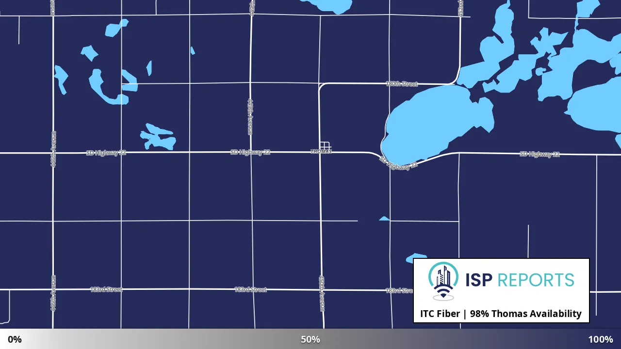 Thomas, SD map of internet availability