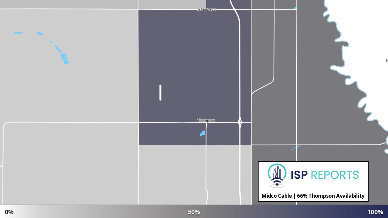 Thompson, ND map of internet availability