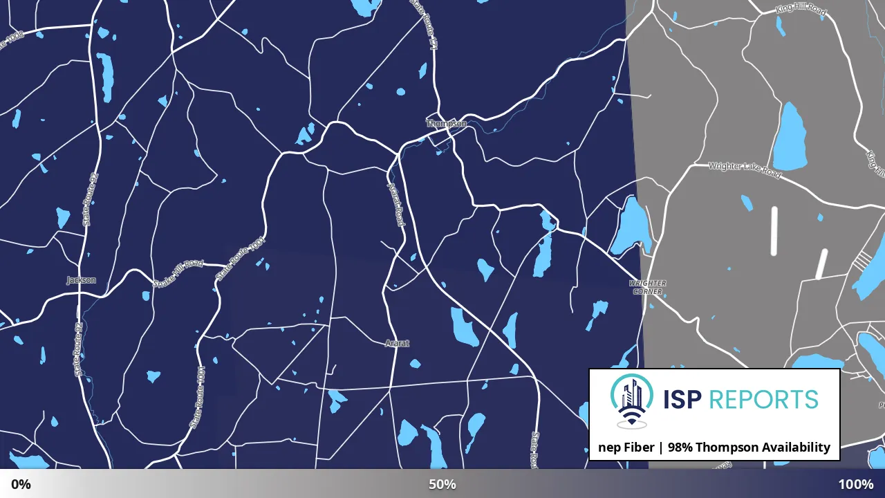Thompson, PA map of internet availability