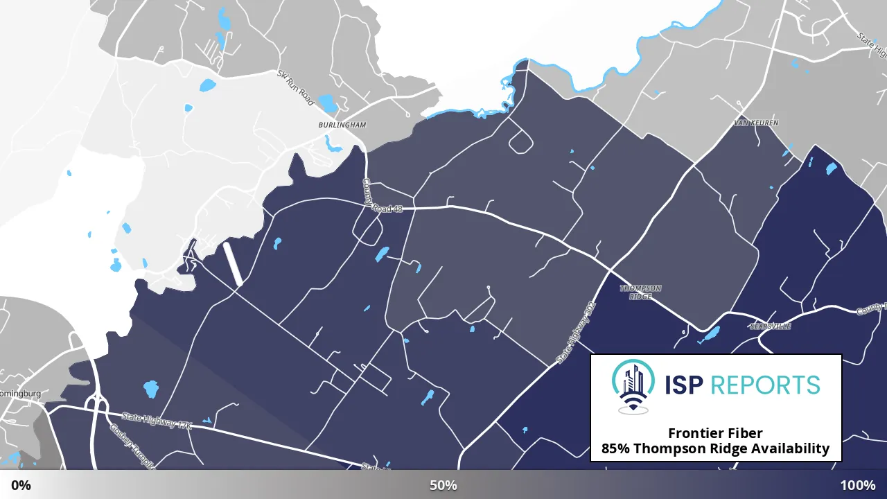 Thompson Ridge, NY map of internet availability
