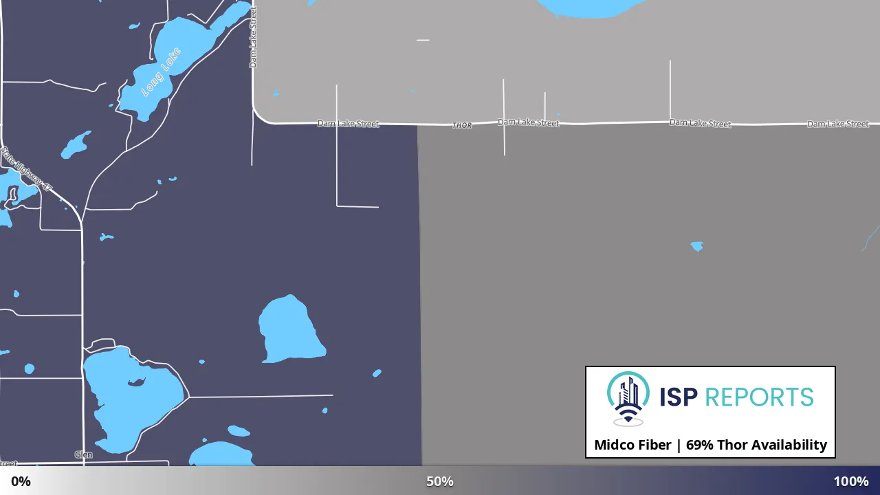 Thor, MN map of internet availability