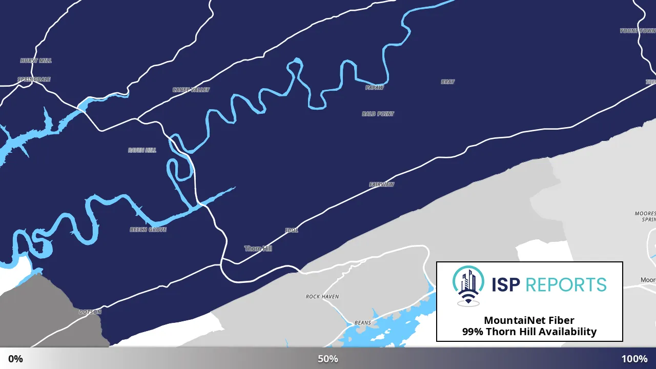 Thorn Hill, TN map of internet availability