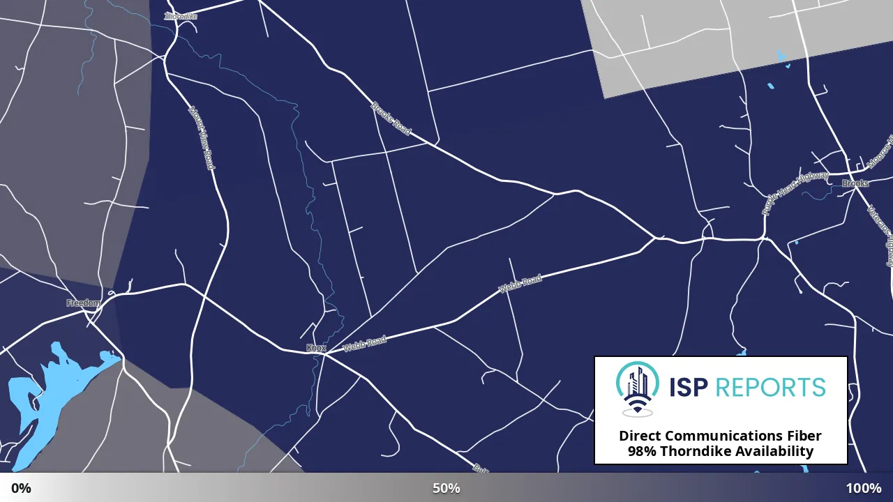 Thorndike, ME map of internet availability