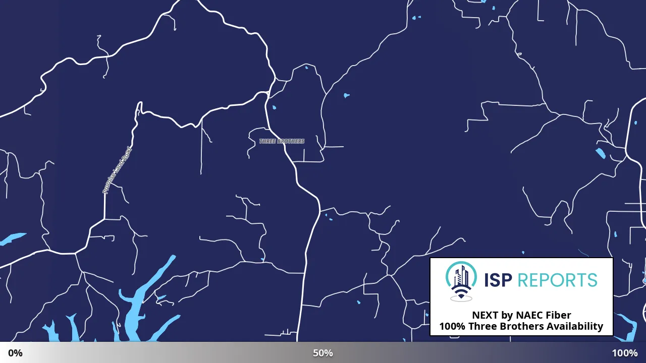 Three Brothers, AR map of internet availability
