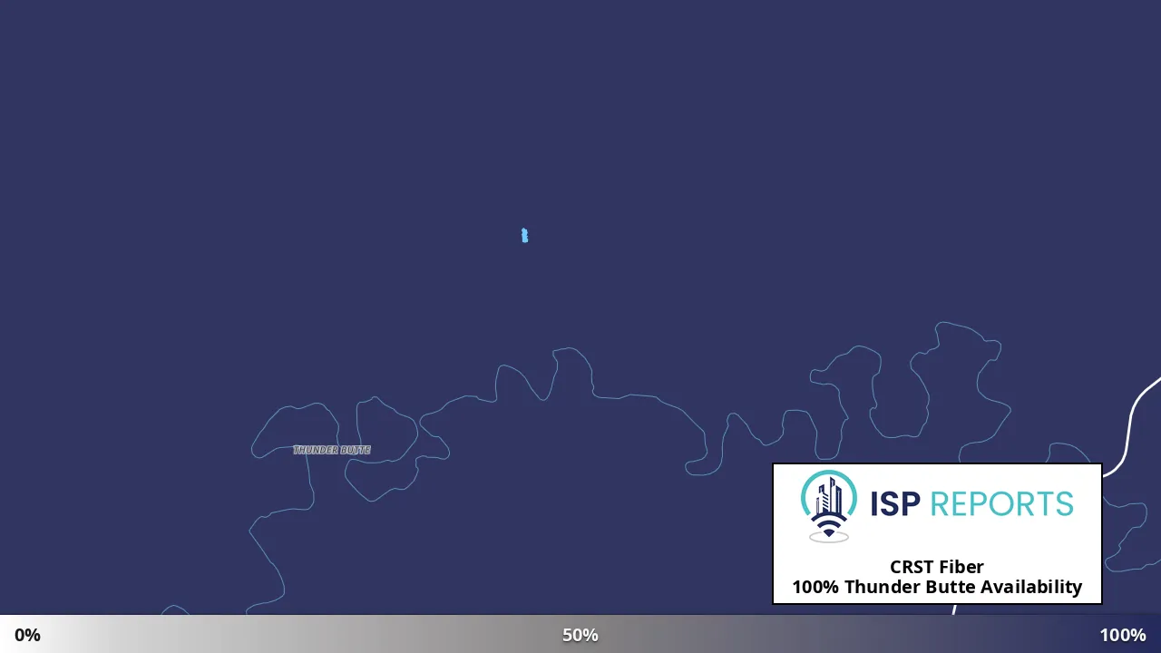 Thunder Butte, SD map of internet availability