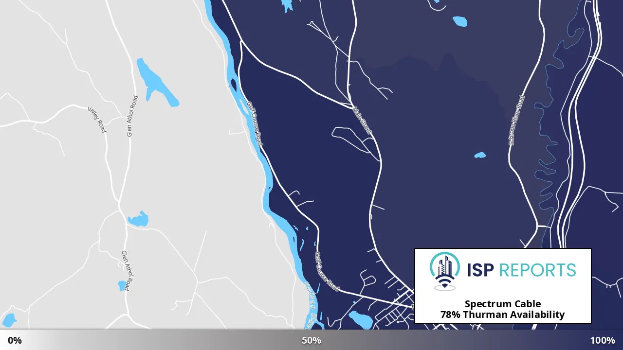 Thurman, NY map of internet availability