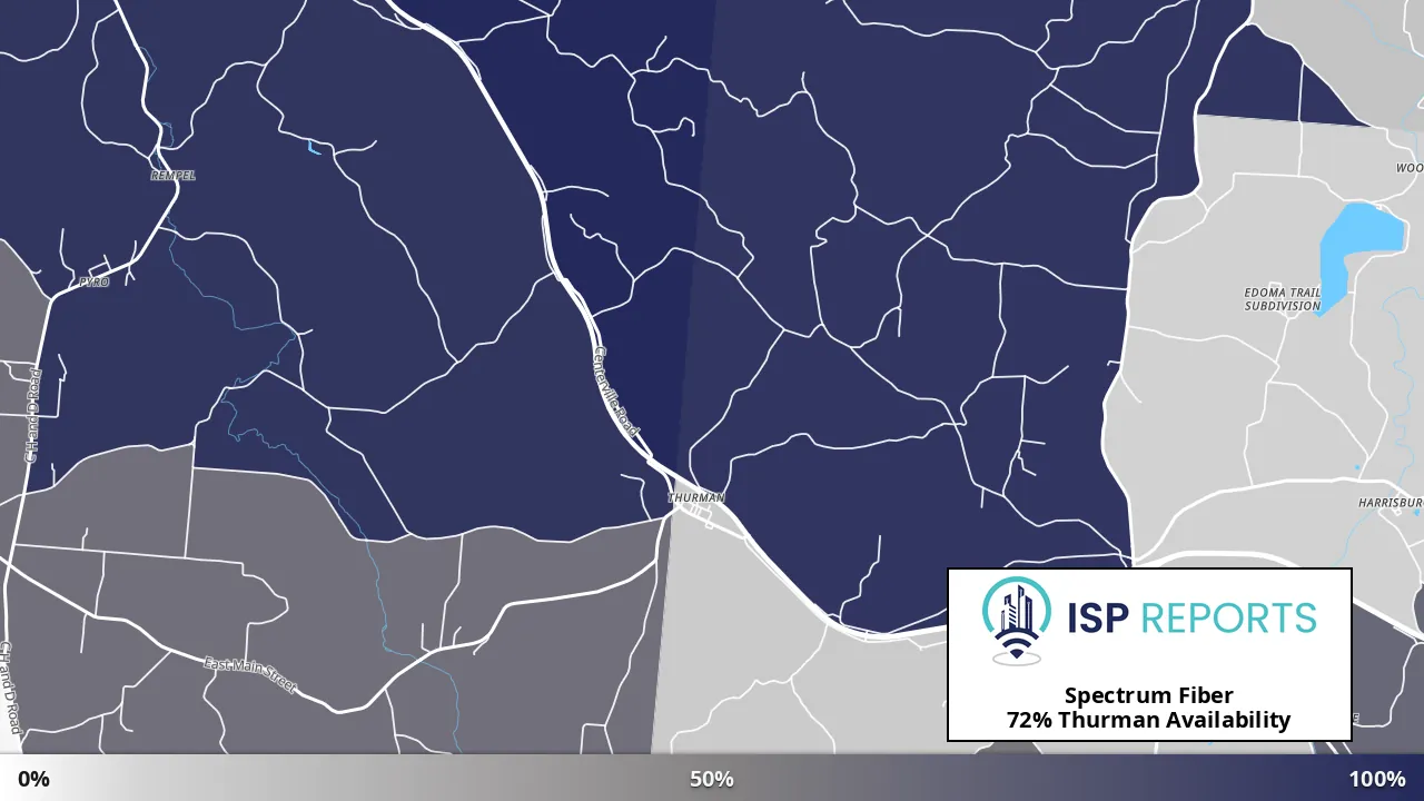Thurman, OH map of internet availability