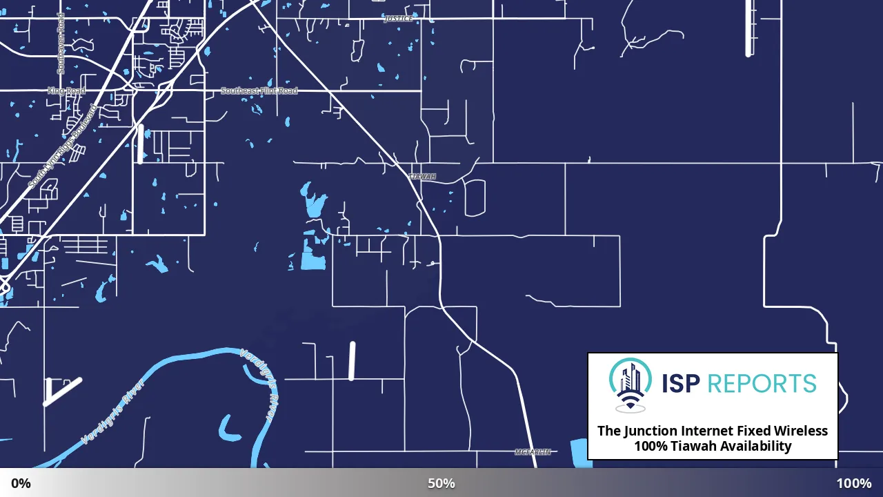 Tiawah, OK map of internet availability