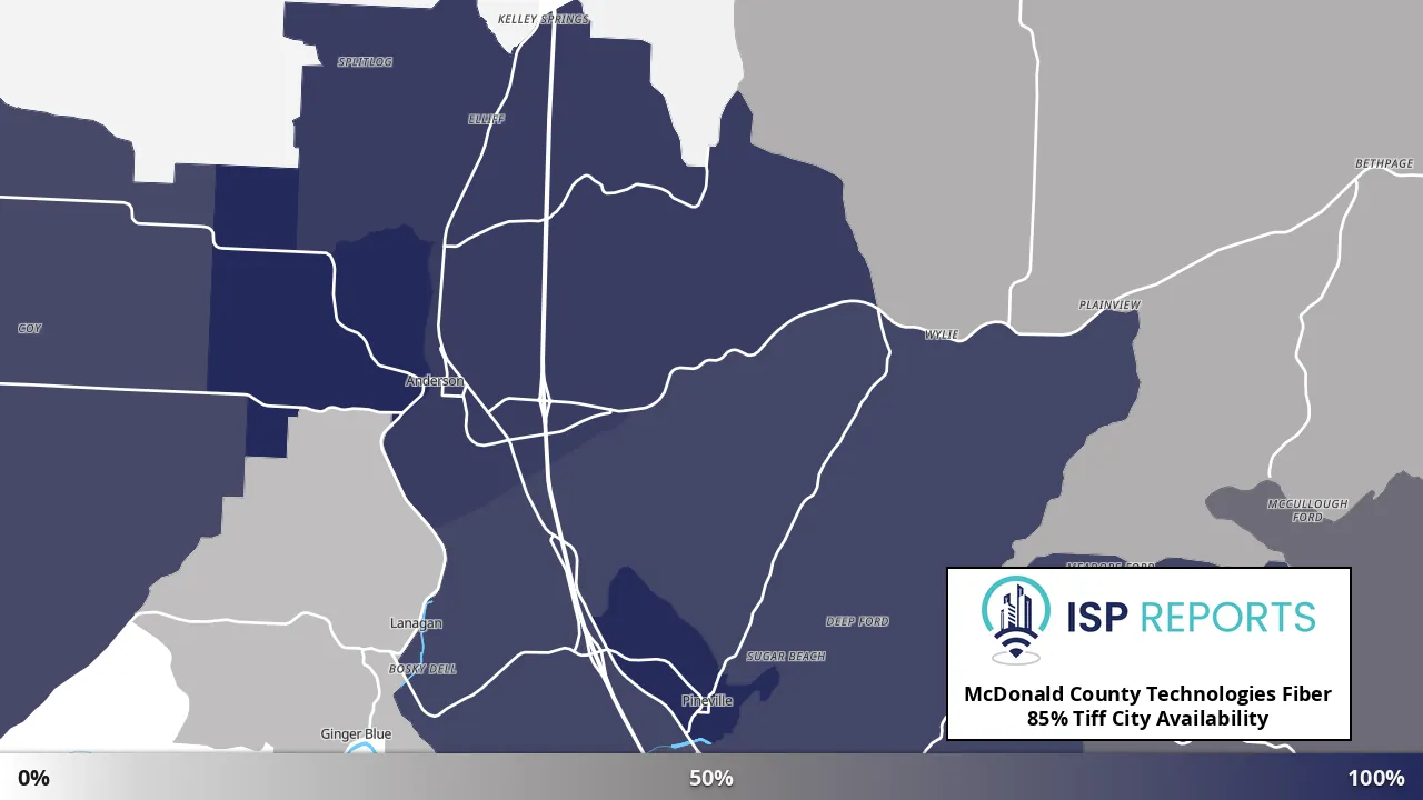 Tiff City, MO map of internet availability