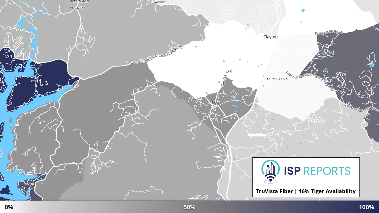 Tiger, GA map of internet availability