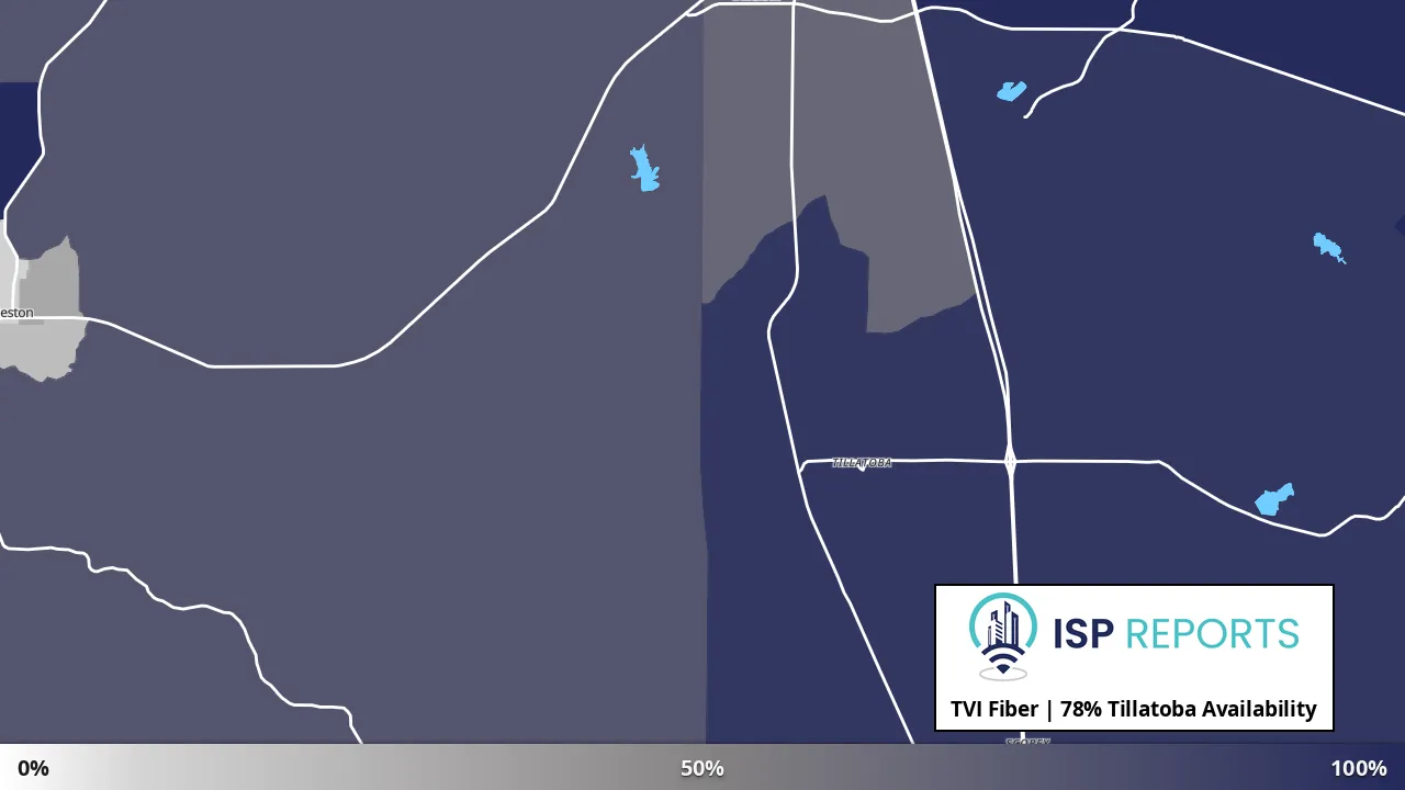 Tillatoba, MS map of internet availability