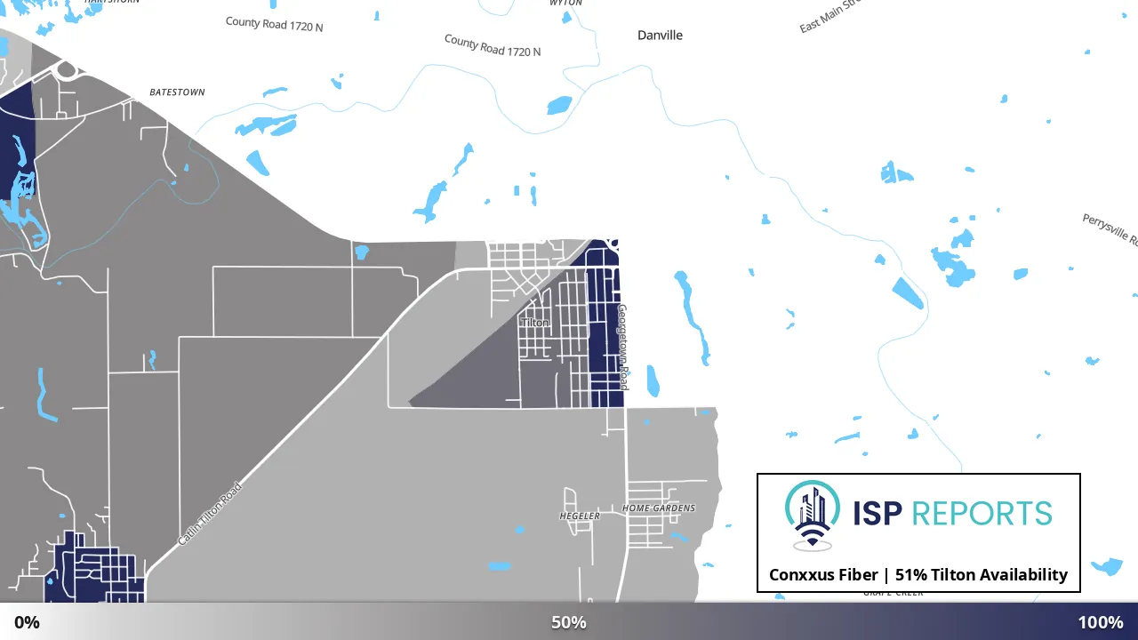 Tilton, IL map of internet availability