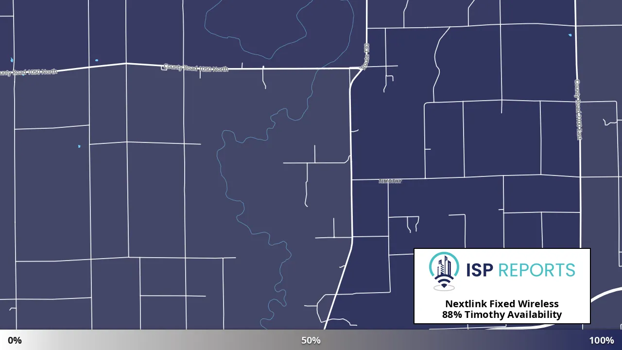 Timothy, IL map of internet availability