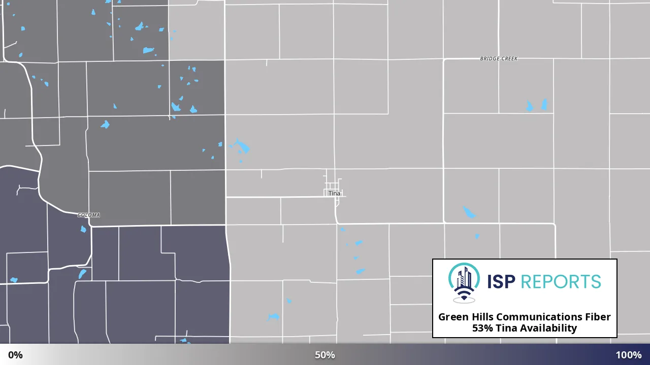 Tina, MO map of internet availability