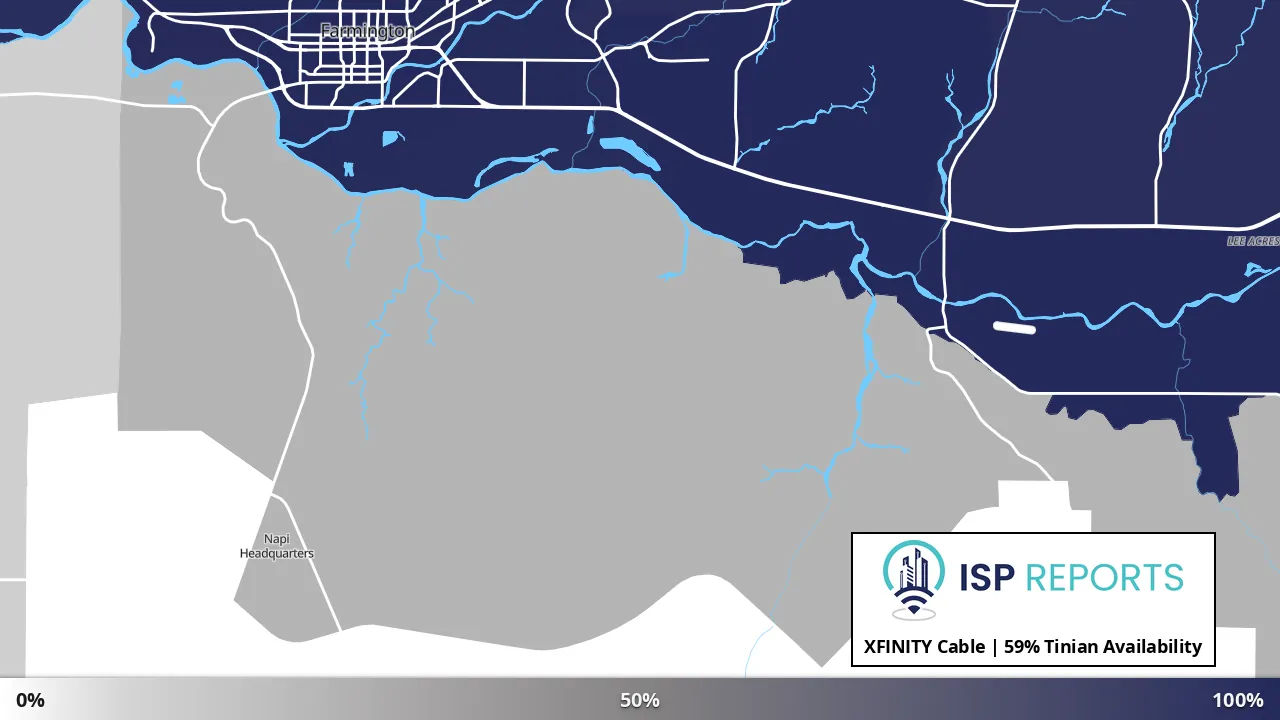 Tinian, NM map of internet availability