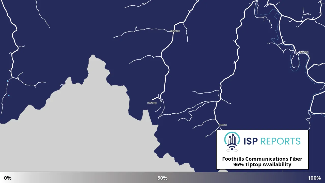 Tiptop, KY map of internet availability