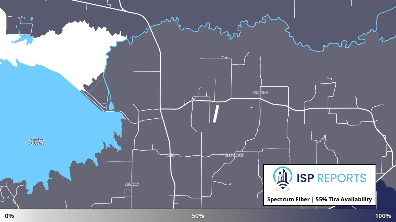 Tira, TX map of internet availability