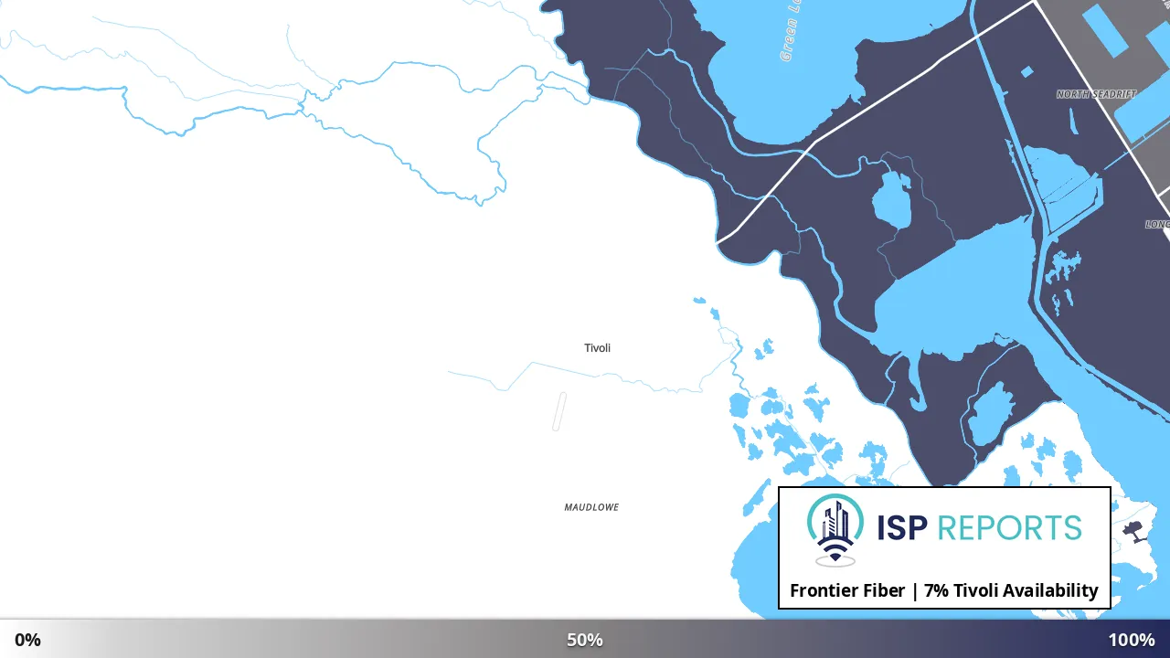 Tivoli, TX map of internet availability