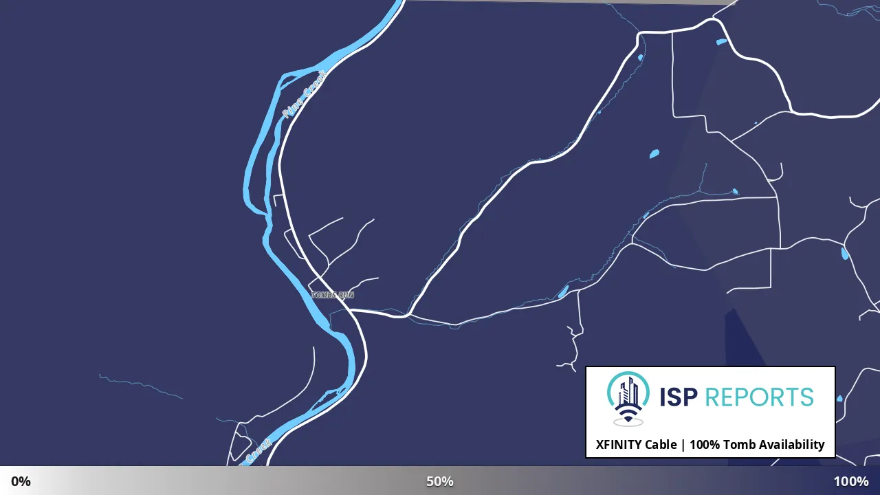 Tomb, PA map of internet availability