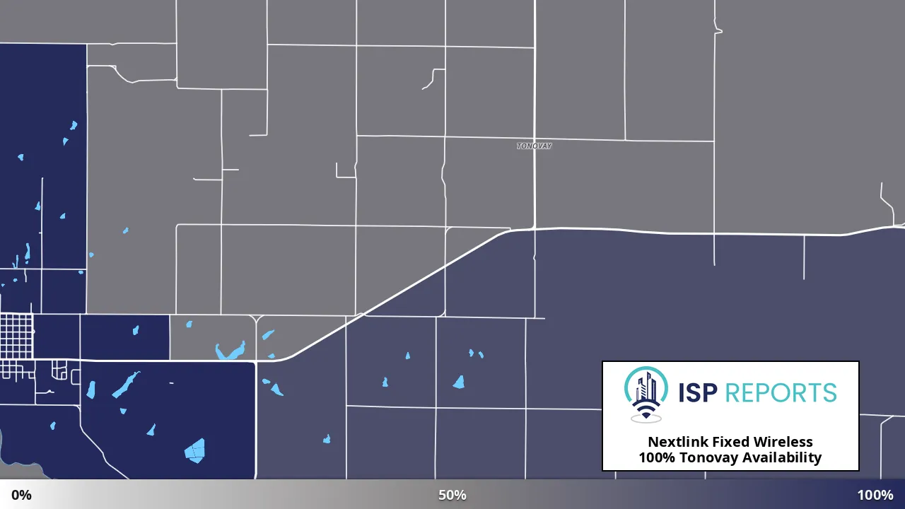 Tonovay, KS map of internet availability