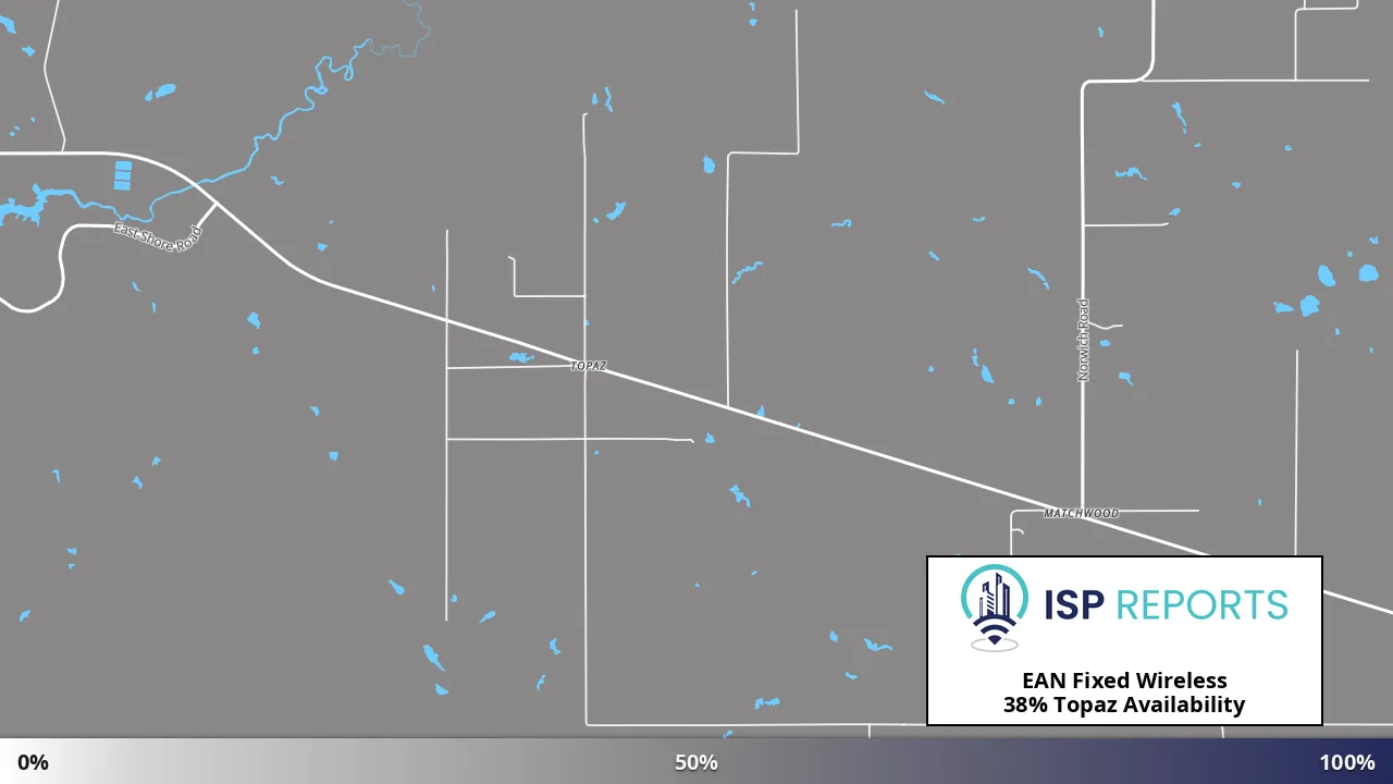 Topaz, MI map of internet availability