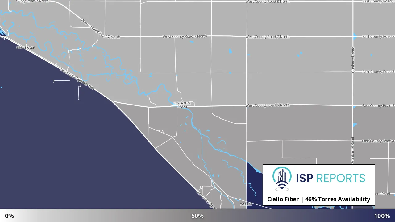 Torres, CO map of internet availability