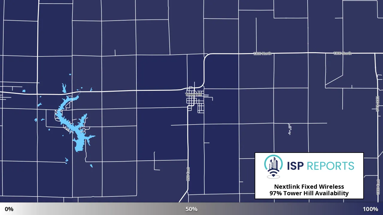 Tower Hill, IL map of internet availability
