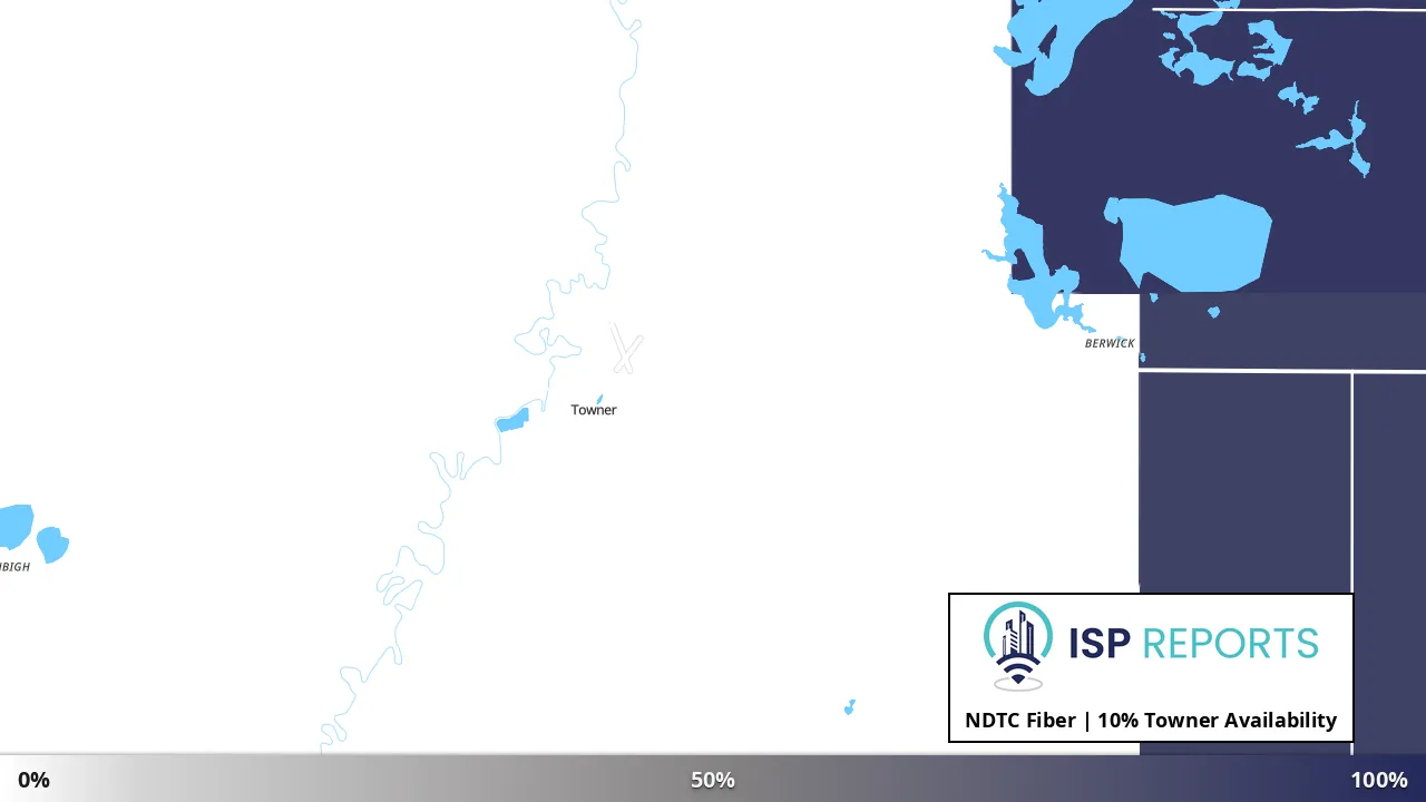 Towner, ND map of internet availability
