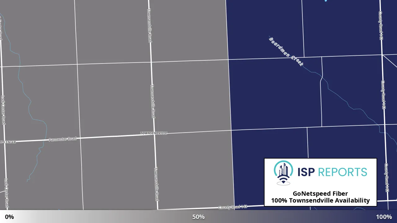 Townsendville, NY map of internet availability