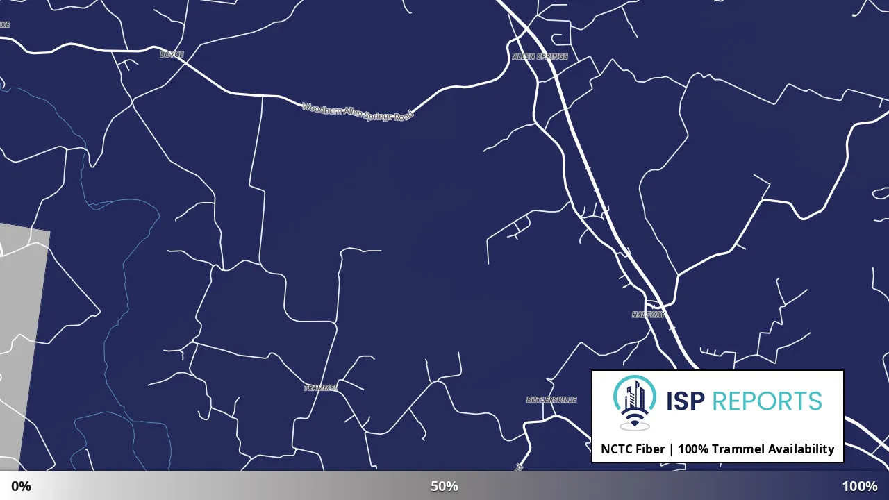 Trammel, KY map of internet availability