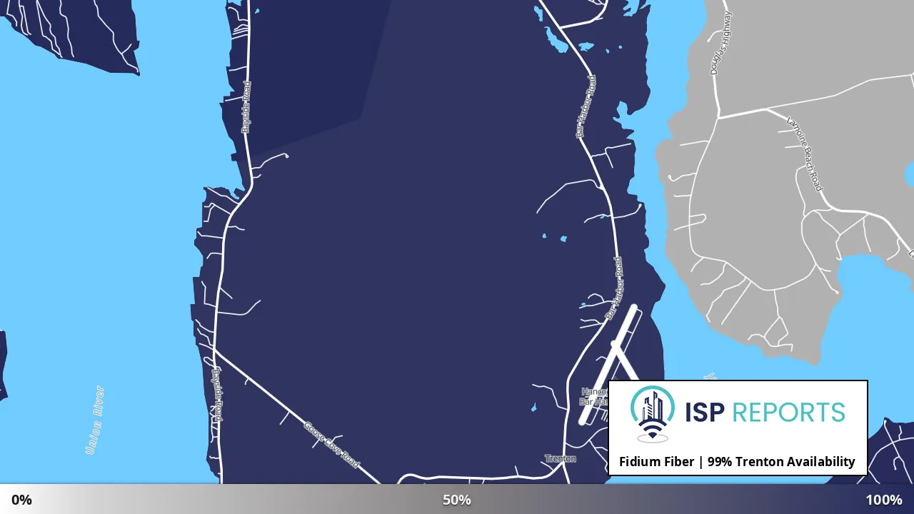 Trenton, ME map of internet availability