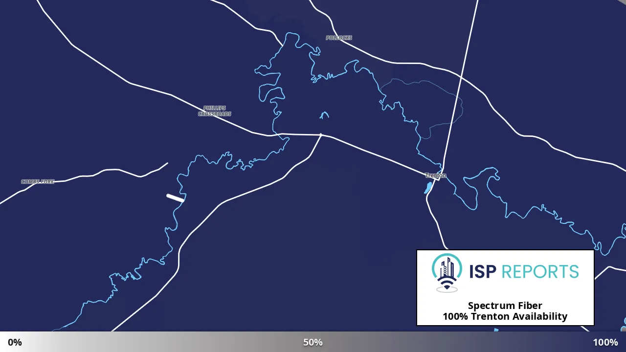 Trenton, NC map of internet availability