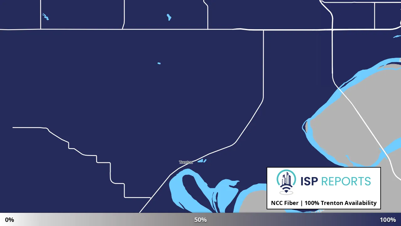 Trenton, ND map of internet availability