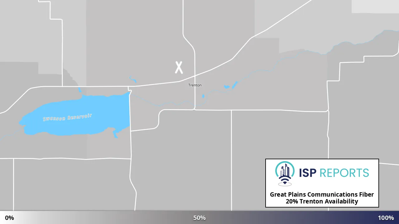 Trenton, NE map of internet availability