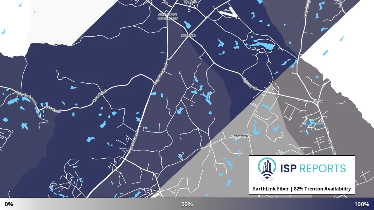 Trenton, SC map of internet availability