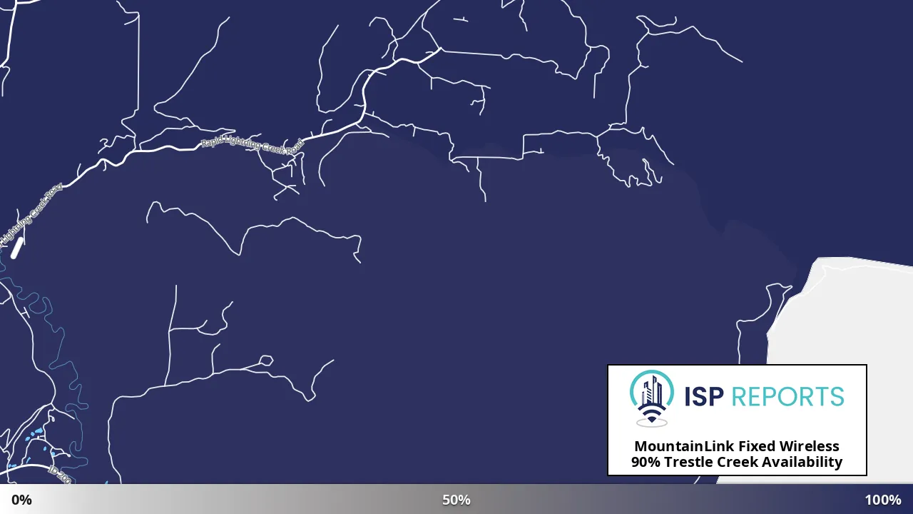 Trestle Creek, ID map of internet availability